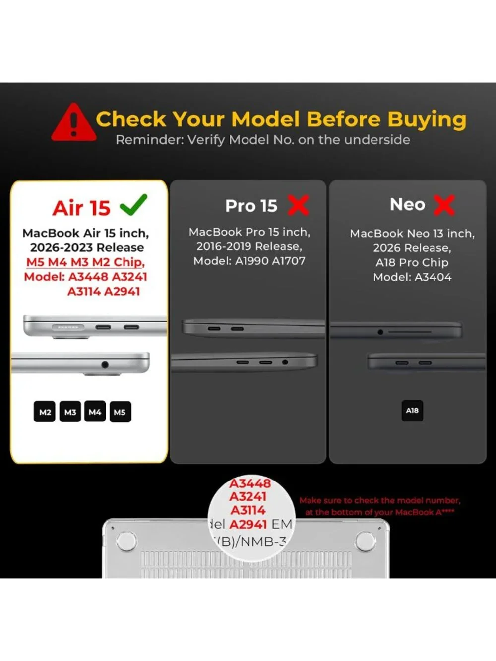 Crystal Clear MacBook Air Case 15